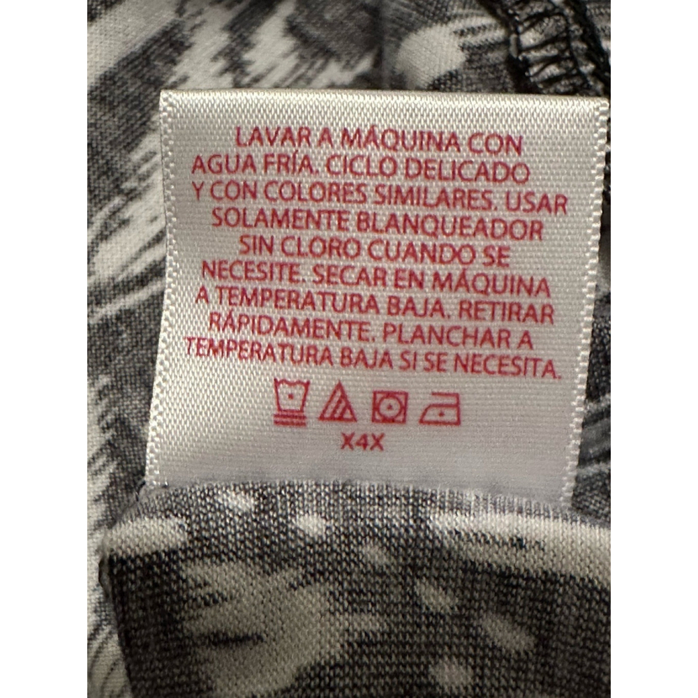 Faded Glory Smocked Blouse Womens 1X / 16W Black & White Summer Lightweight - Picture 12 of 12